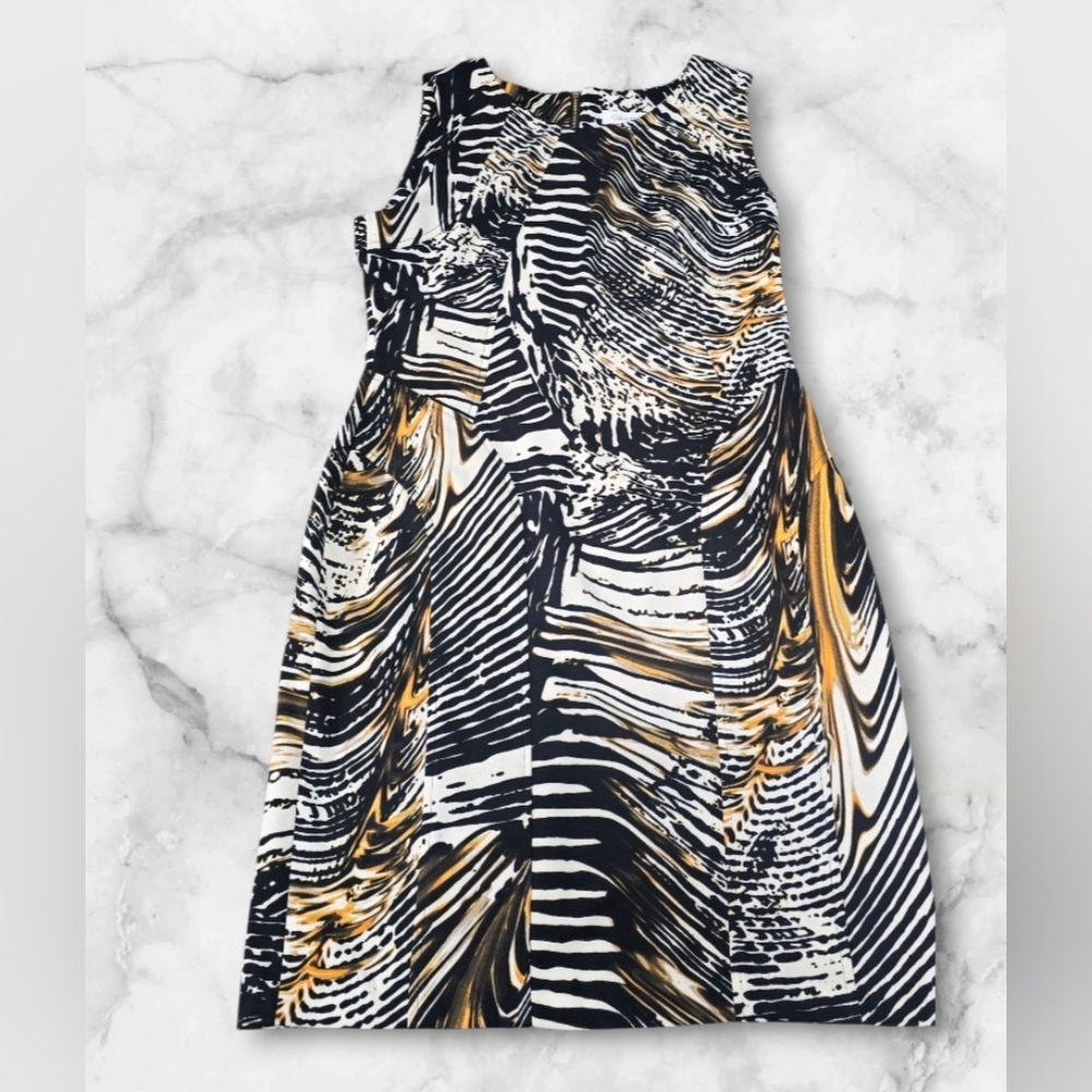 Calvin Klein Animal Print/ Abstract Patterned Sleeveless Dress (SIZE:10)